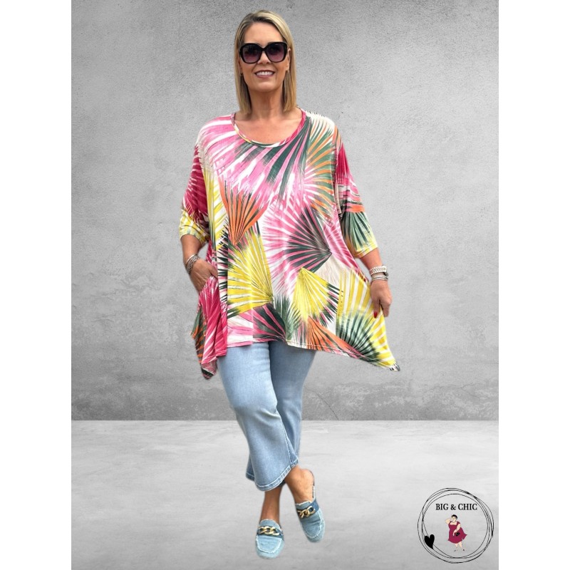 AKH Shirt A-Lijn Sensu  Roze Multi