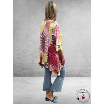 AKH Shirt A-Lijn Sensu  Roze Multi