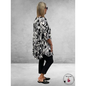 AKH Big Shirt Aiko Zwart/Wit