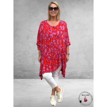 AKH Big Shirt Nella Paars/Rood