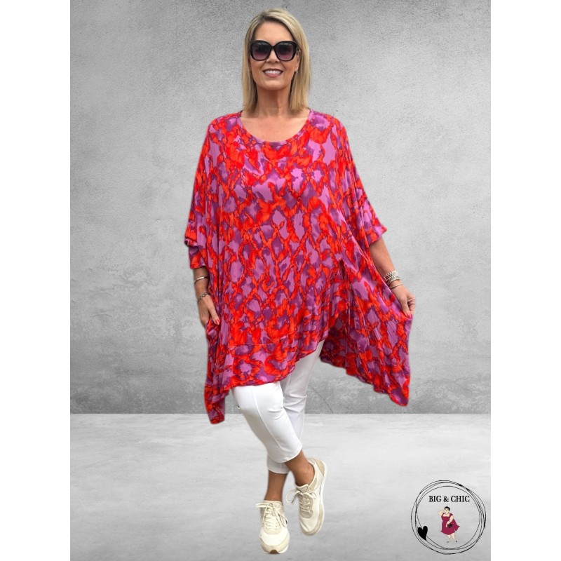 AKH Big Shirt Nella Paars/Rood