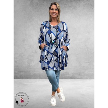 AKH Big Shirt OhReally Blauw Multi