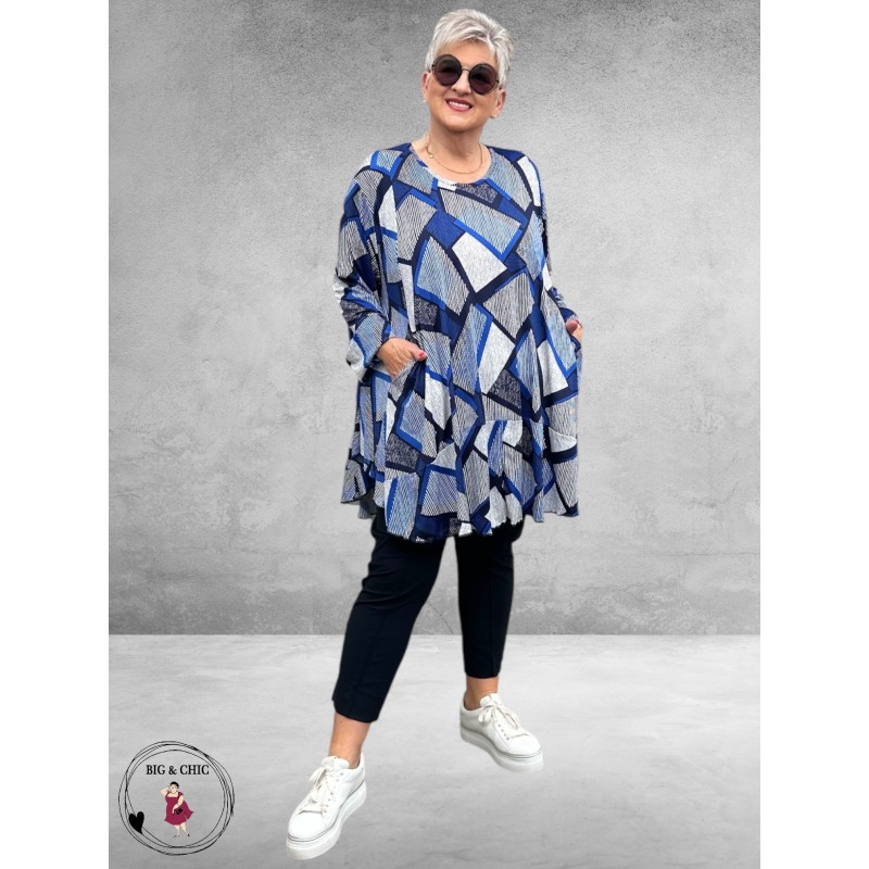 AKH Big Shirt OhReally Blauw Multi