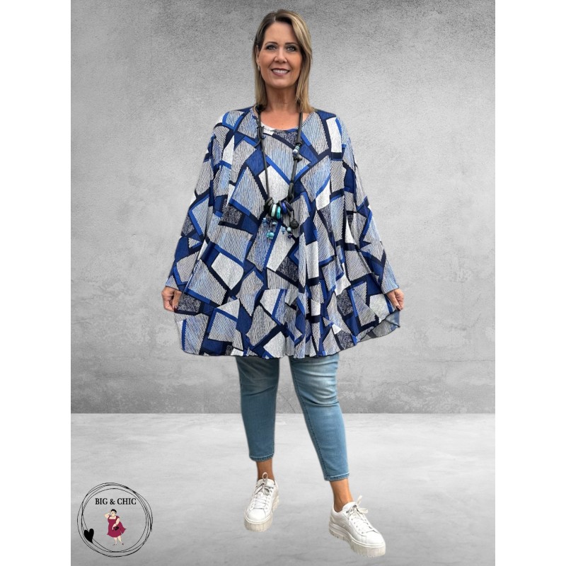 AKH Big Shirt OhReally Blauw Multi