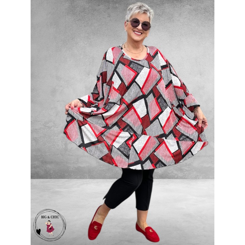 AKH Big Shirt OhReally Rood Multi