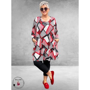 AKH Big Shirt OhReally Rood Multi