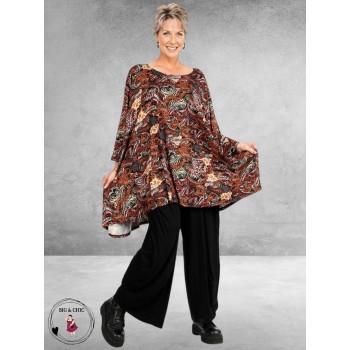 AKH Big Shirt Paisly Herfsttinten