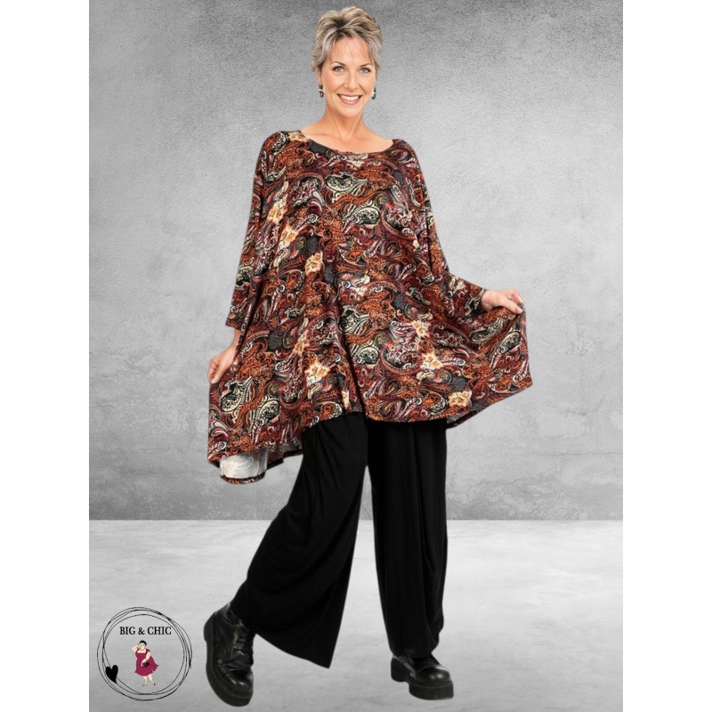 AKH Big Shirt Paisly Herfsttinten