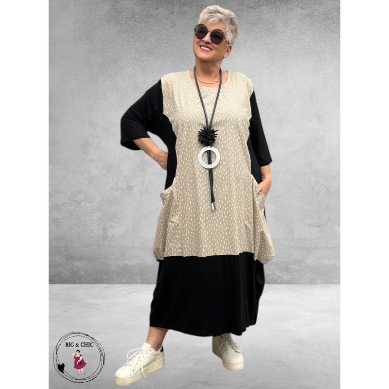 AKH Jurk Baali Zwart/Creme