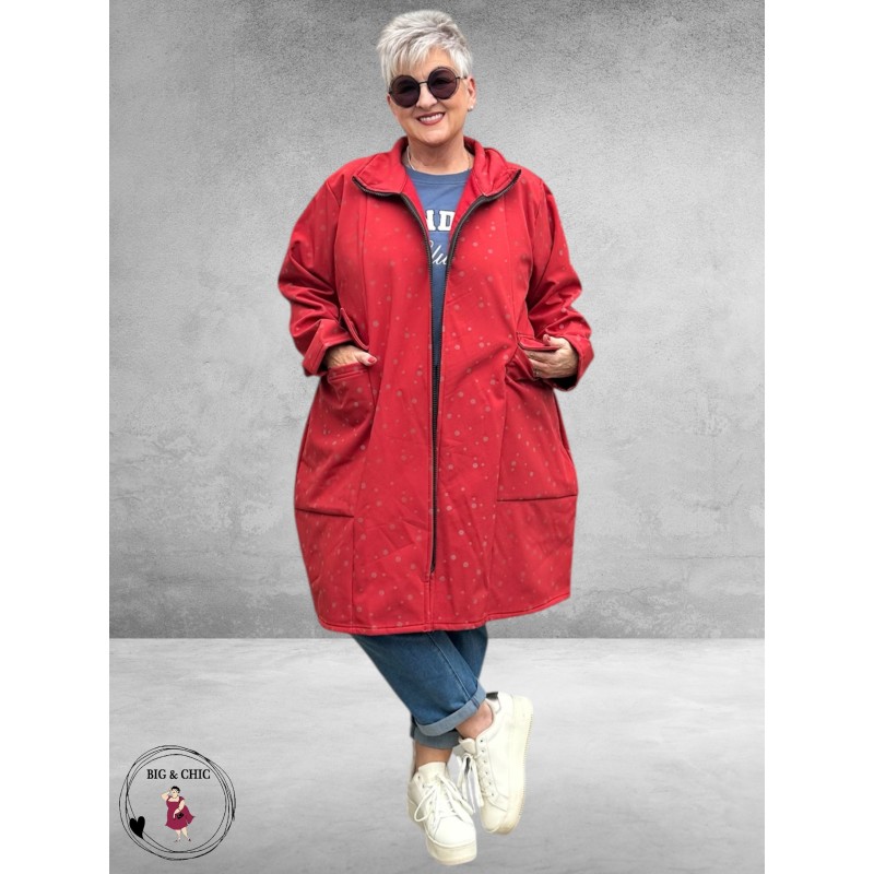 AKH Jas Sofshell Rood-Dots