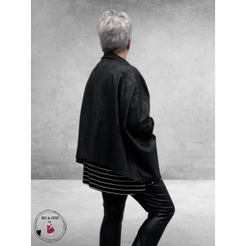 AKH Jas Kort Rouge Relic Suede Look Zwart