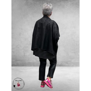 AKH Jas Kort Rouge Relic Suede Look Zwart