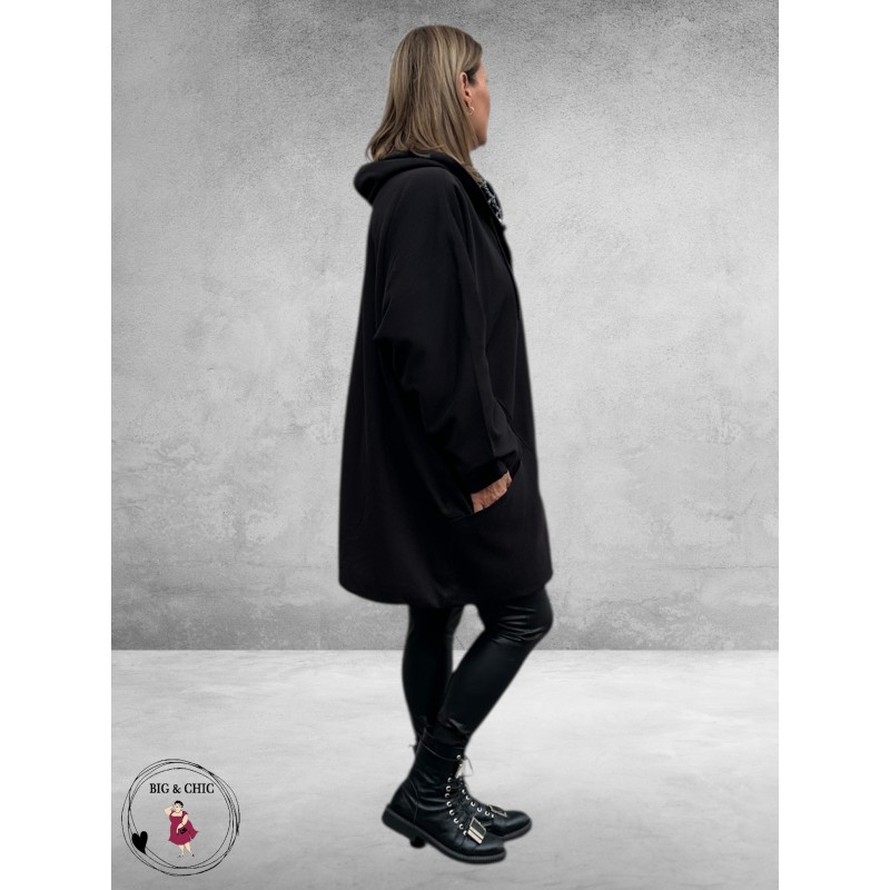 AKH Vest Zwart Capuchon