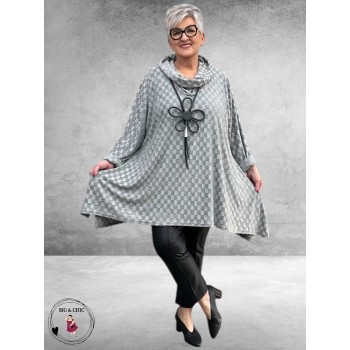 AKH Shirt  A-Lijn Frostina Grijs Ruit