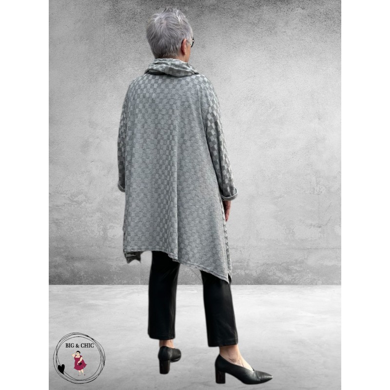 AKH Shirt  A-Lijn Frostina Grijs Ruit