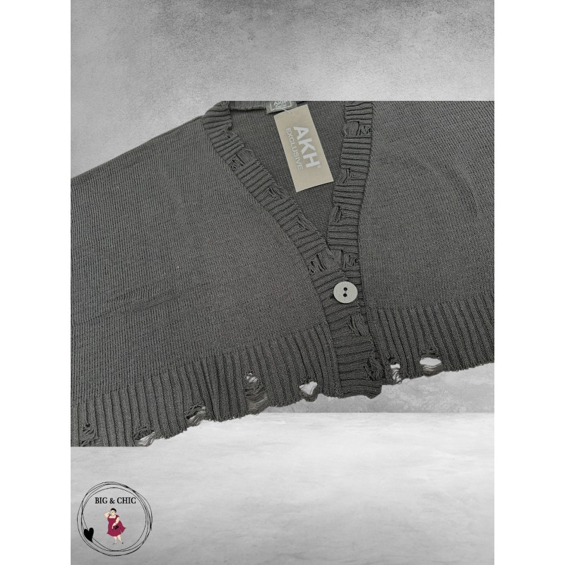 AKH Vestje Kort Zwart Destroyed