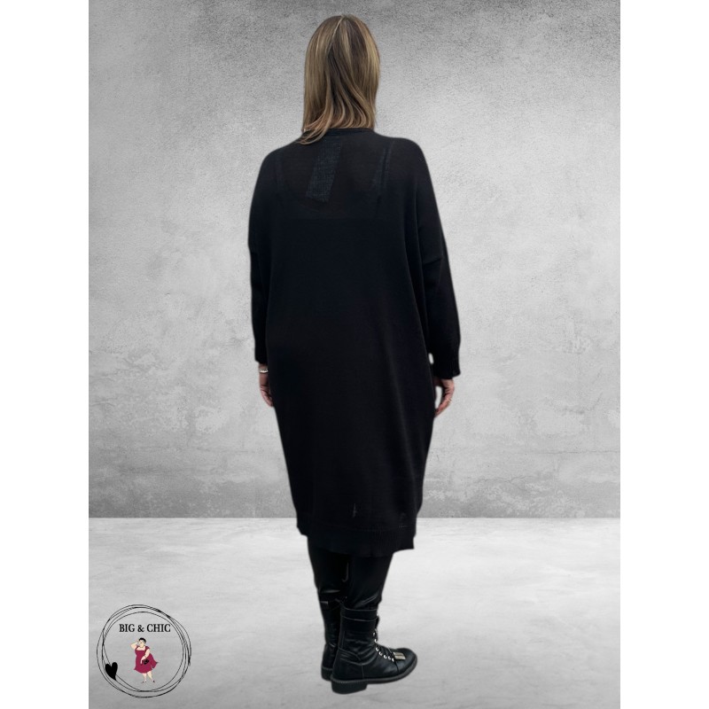 AKH Jurk Stella Zwart Gebreid