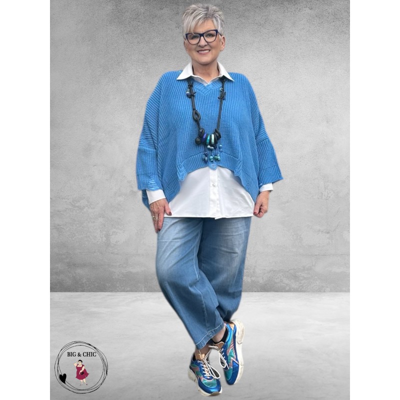 AKH Trui Oversize Hemelsblauw Laagjes Look