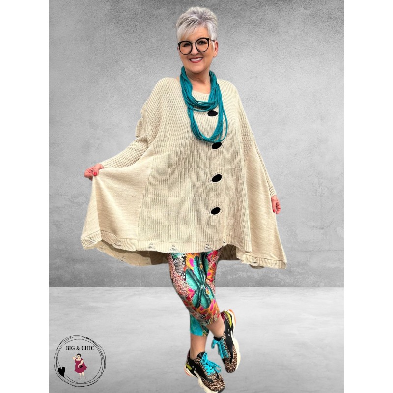 AKH Trui  Oversize A-Lijn Beige