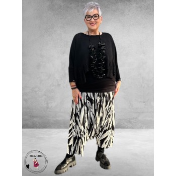 AKH Broek-Rok Donna  Zwart/Wit