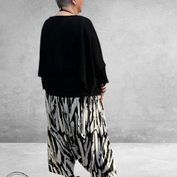 AKH Broek-Rok Donna  Zwart/Wit