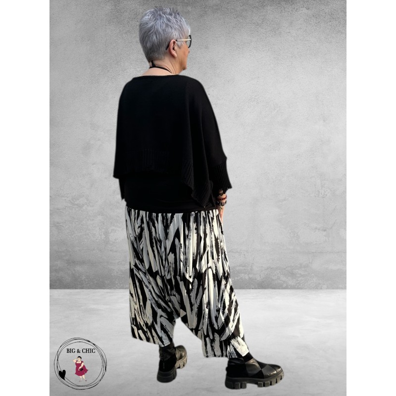 AKH Broek-Rok Donna  Zwart/Wit