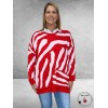 AKH Trui  Lang  Zebra Rood -Wit 