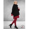 AKH Legging-Broek Met Smock Plooien Bordeaux