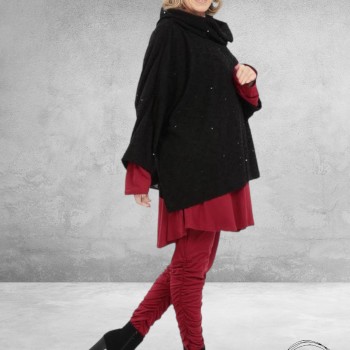 AKH Legging-Broek Met Smock Plooien Bordeaux