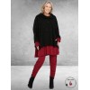AKH Legging-Broek Met Smock Plooien Bordeaux