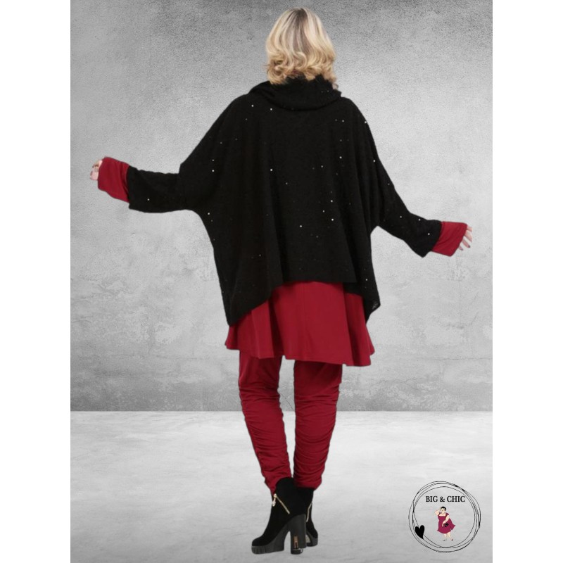 AKH Legging-Broek Met Smock Plooien Bordeaux
