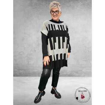 AKH Trui/Spencer Zwart /Grijs Gaten