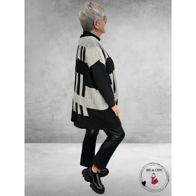 AKH Trui/Spencer Zwart /Grijs Gaten