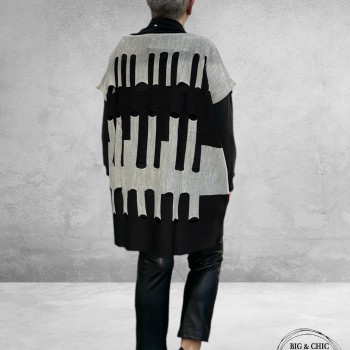 AKH Trui/Spencer Zwart /Grijs Gaten