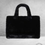 SHOPPER  Tas Fluffy Teddy ZWART