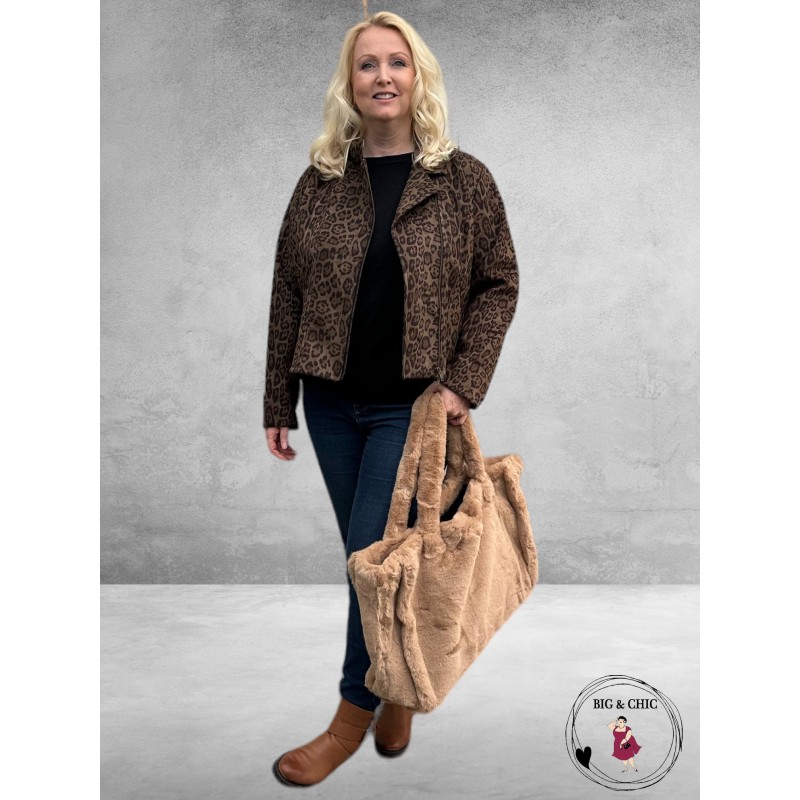 SHOPPER  Tas Fluffy Teddy GRIJS