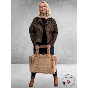 SHOPPER  Tas Fluffy Teddy GRIJS