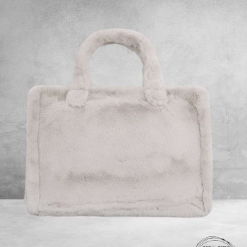 SHOPPER  Tas Fluffy Teddy GRIJS