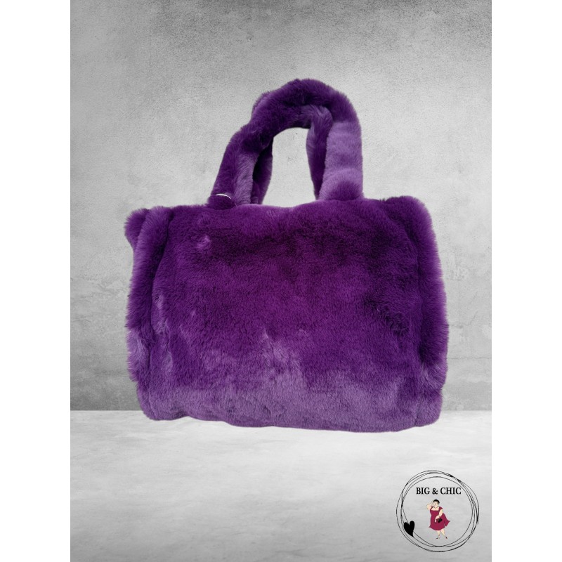Tas Fluffy Teddy LILA-PAARS