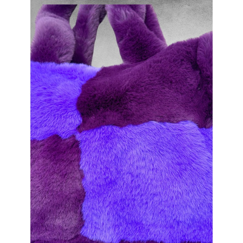 Tas Fluffy Teddy LILA-PAARS