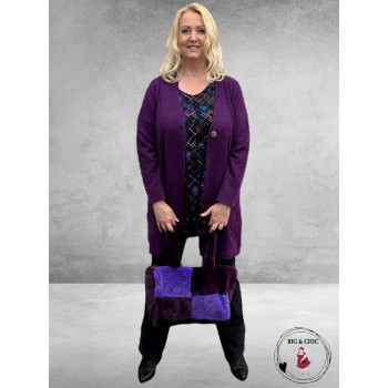 Tas Fluffy Teddy LILA-PAARS