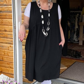 Ketting Zwart/Wit Schakel Lang 