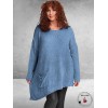 AMANDINE Trui A-symetrisch Bouclé Blauw