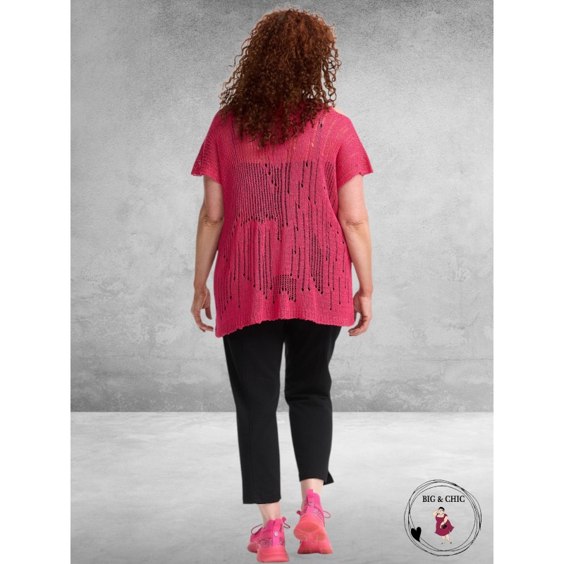 AMANDINE Luxe Trui Met Schouderdetail Pink