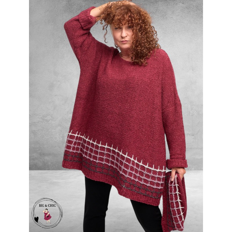 AMANDINE Trui Gebreid Winterberry