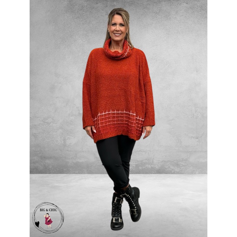 AMANDINE Trui Gebreid Roest