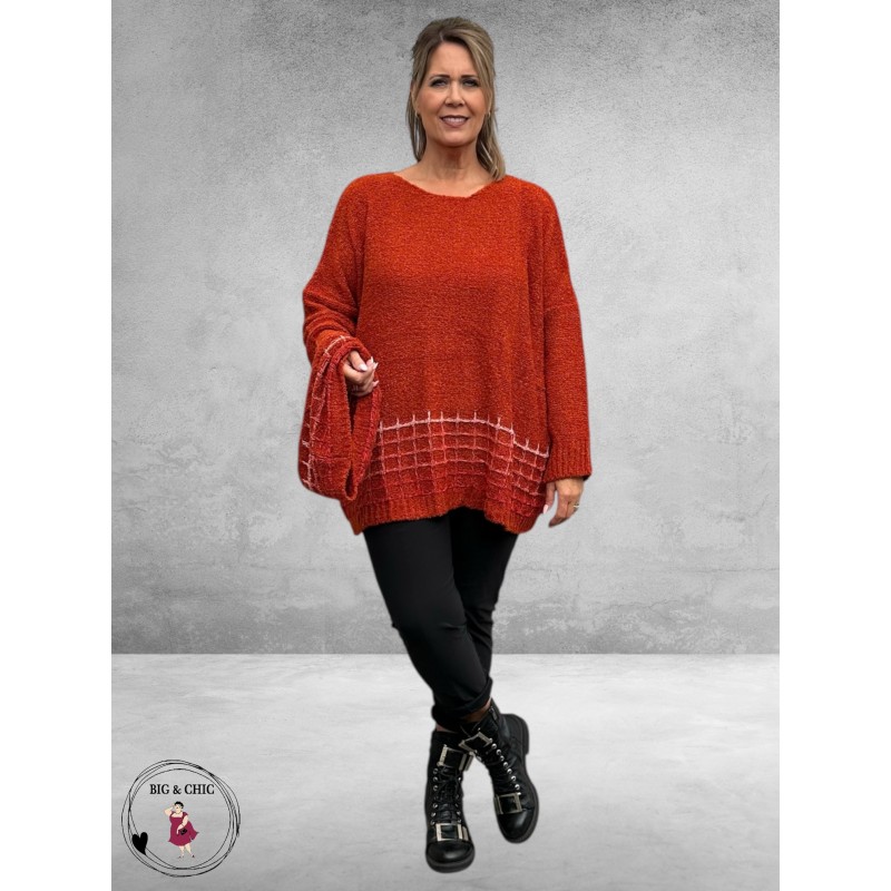 AMANDINE Trui Gebreid Roest