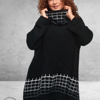 AMANDINE Trui Gebreid Zwart