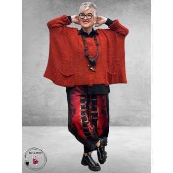 AMANDINE Vest Oversized Cosy Roest