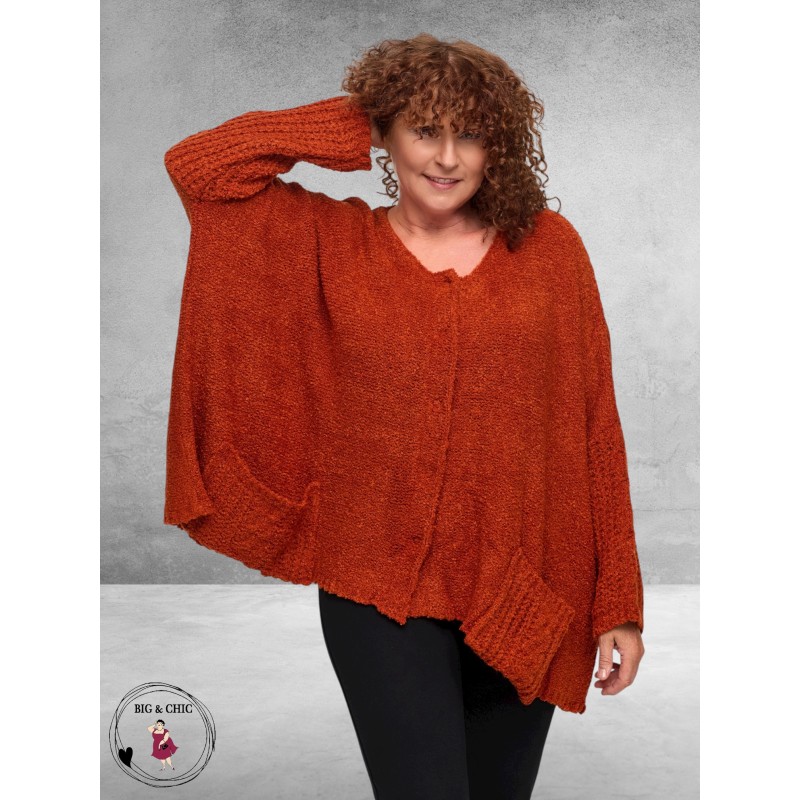 AMANDINE Vest Oversized Cosy Zwart